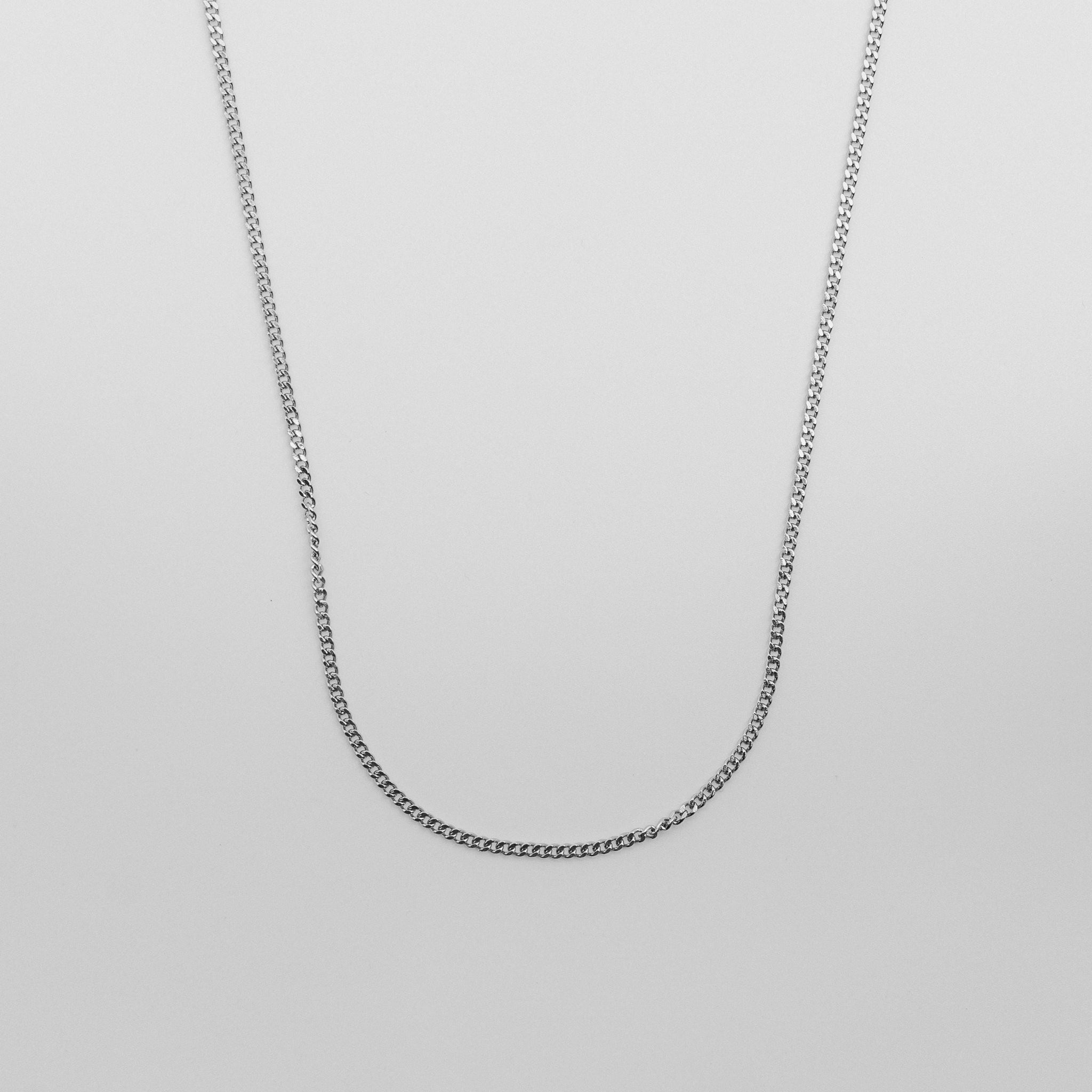 Curb Chain Men's Silver Connell Necklace