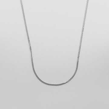 Curb Chain Men's Silver Connell Necklace