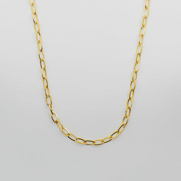 306L Stainless Steel Gold Paper Clip Chain Necklace