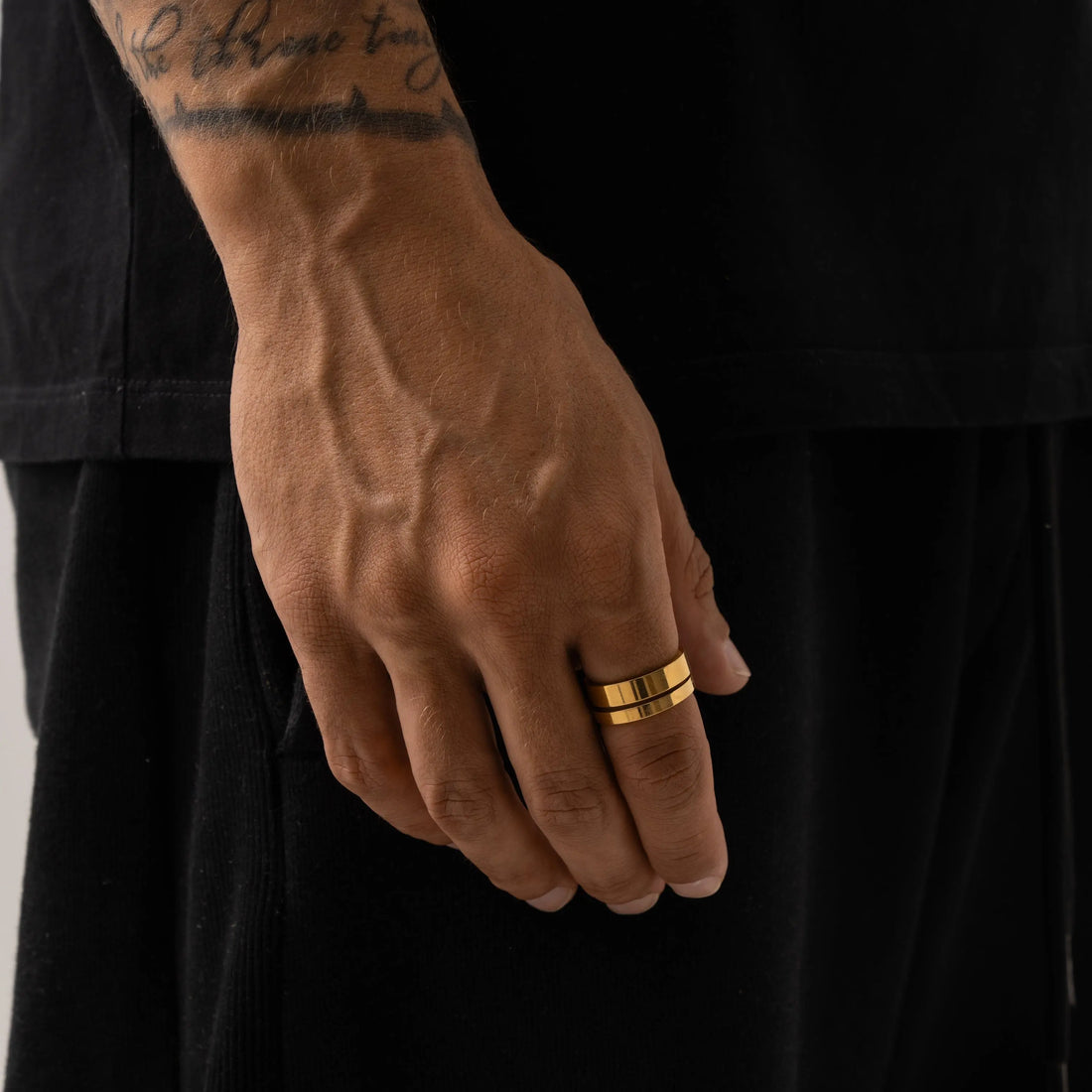 Flat Band Ring Set (Gold) -- DVVX CHAINS