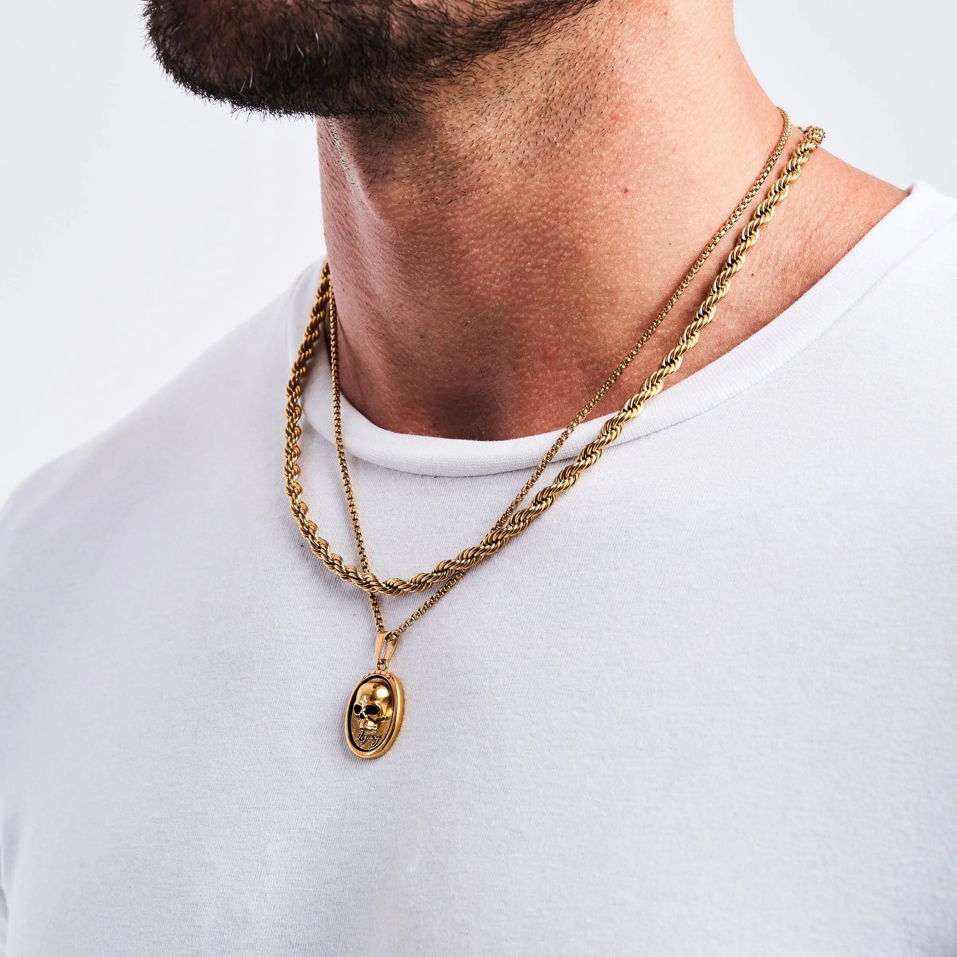 Gold Legacy Skull Pendant -- DVVX CHAINS