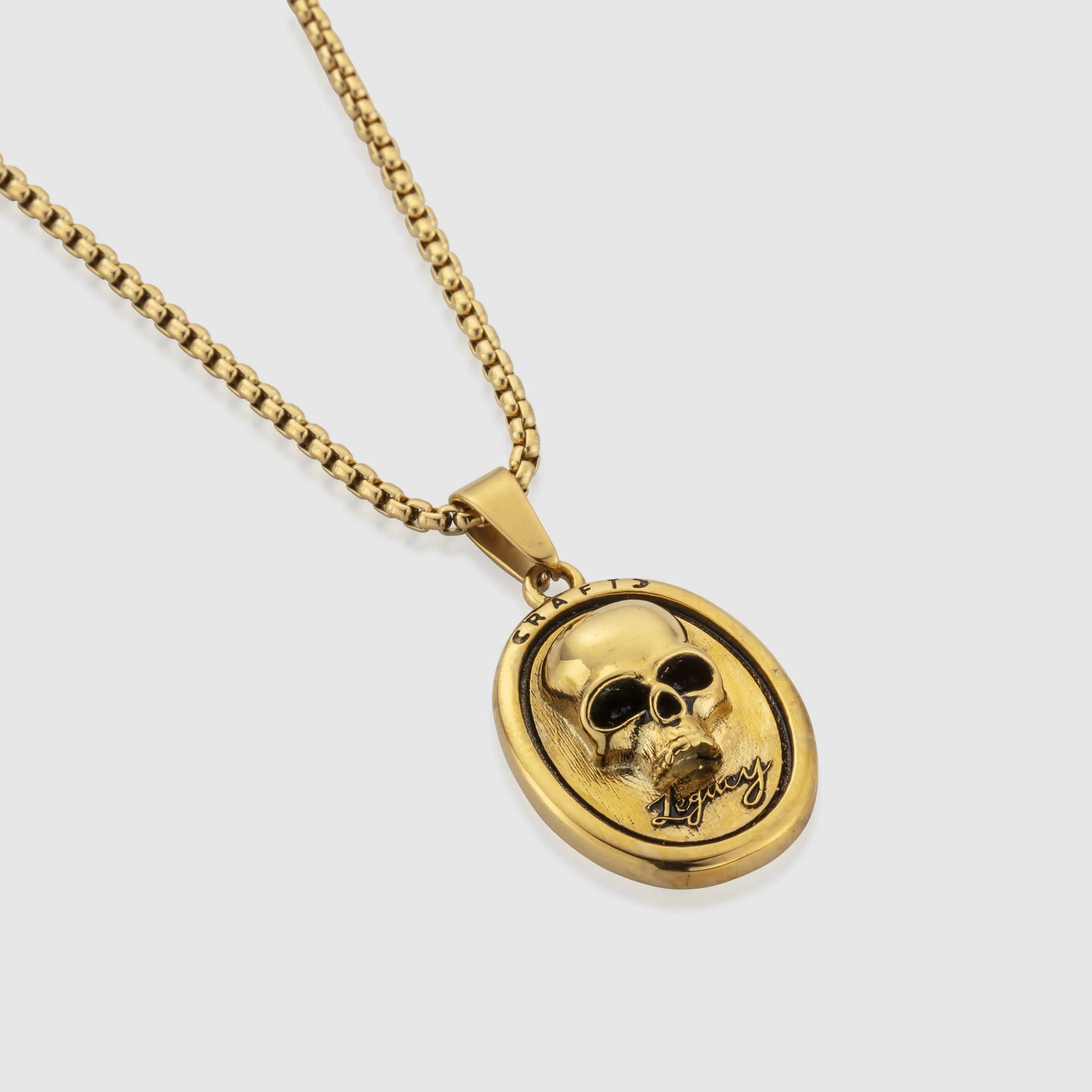 Gold Legacy Skull Pendant -- DVVX CHAINS