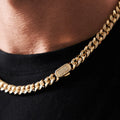 Half Iced Cuban (Gold) 8mm -- DVVX CHAINS