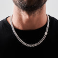 Half Iced Cuban (Silver) 8mm -- DVVX CHAINS