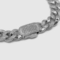 Half Iced Cuban (Silver) 8mm -- DVVX CHAINS