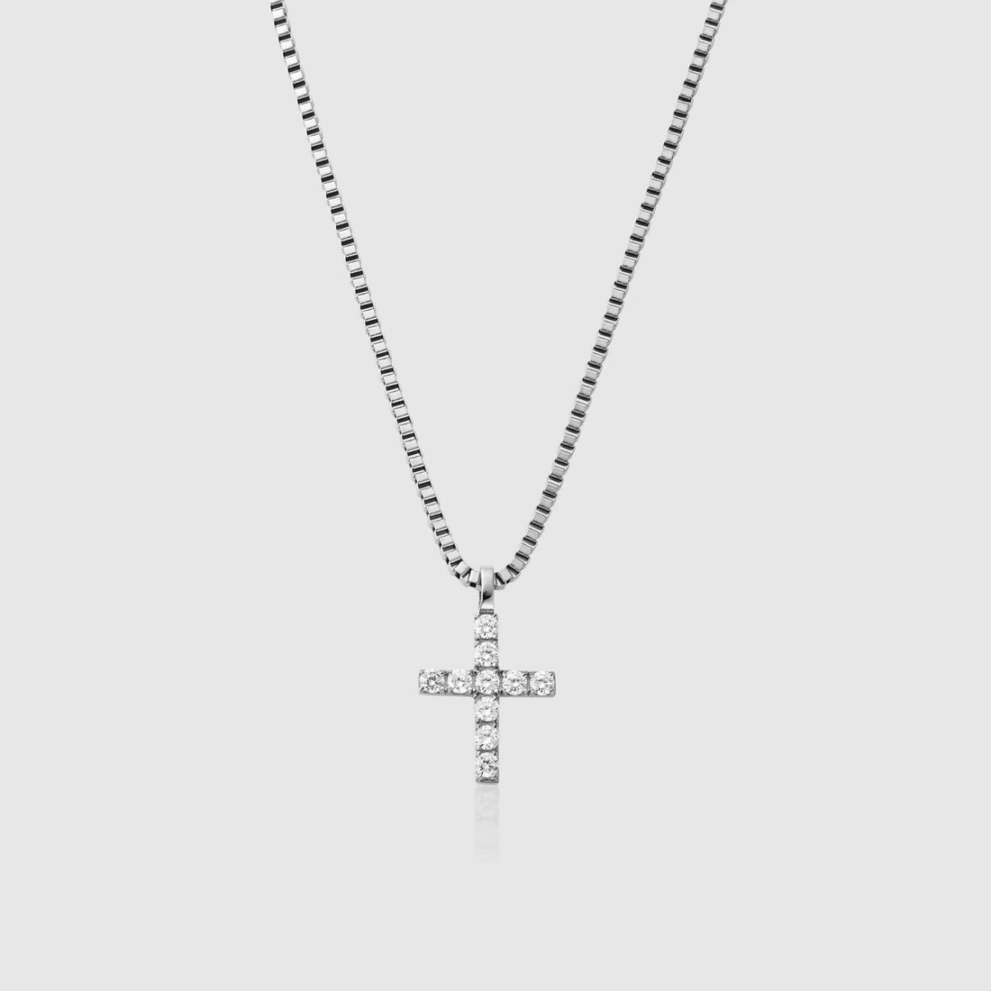 Iced Cross (Silver) -- DVVX CHAINS