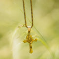 Jesus & Mary Cross Pendant (Gold) -- DVVX CHAINS