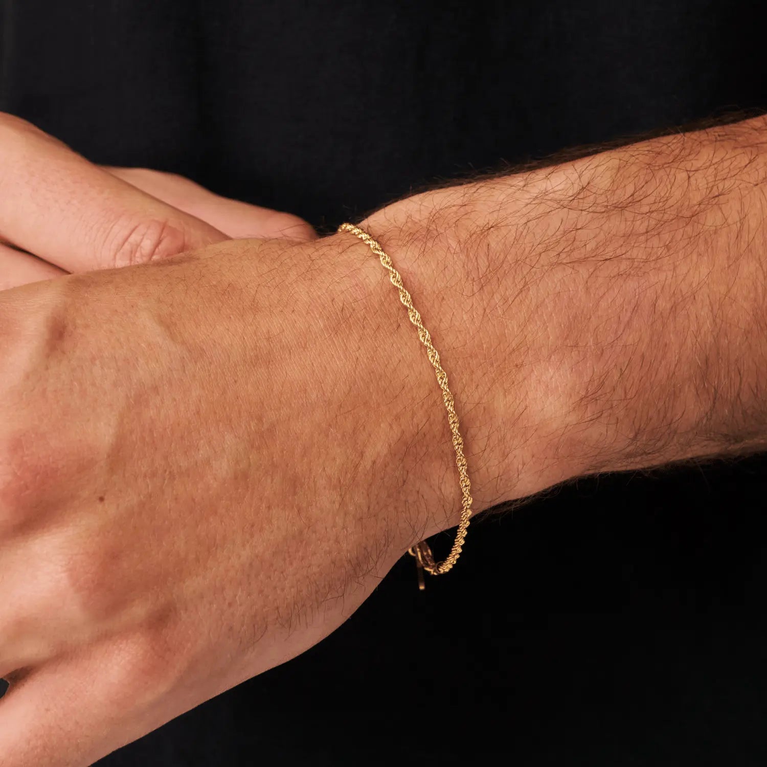 Rope Bracelet (Gold) 2mm -- DVVX CHAINS