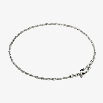 Rope Bracelet (Silver) 2mm -- DVVX CHAINS