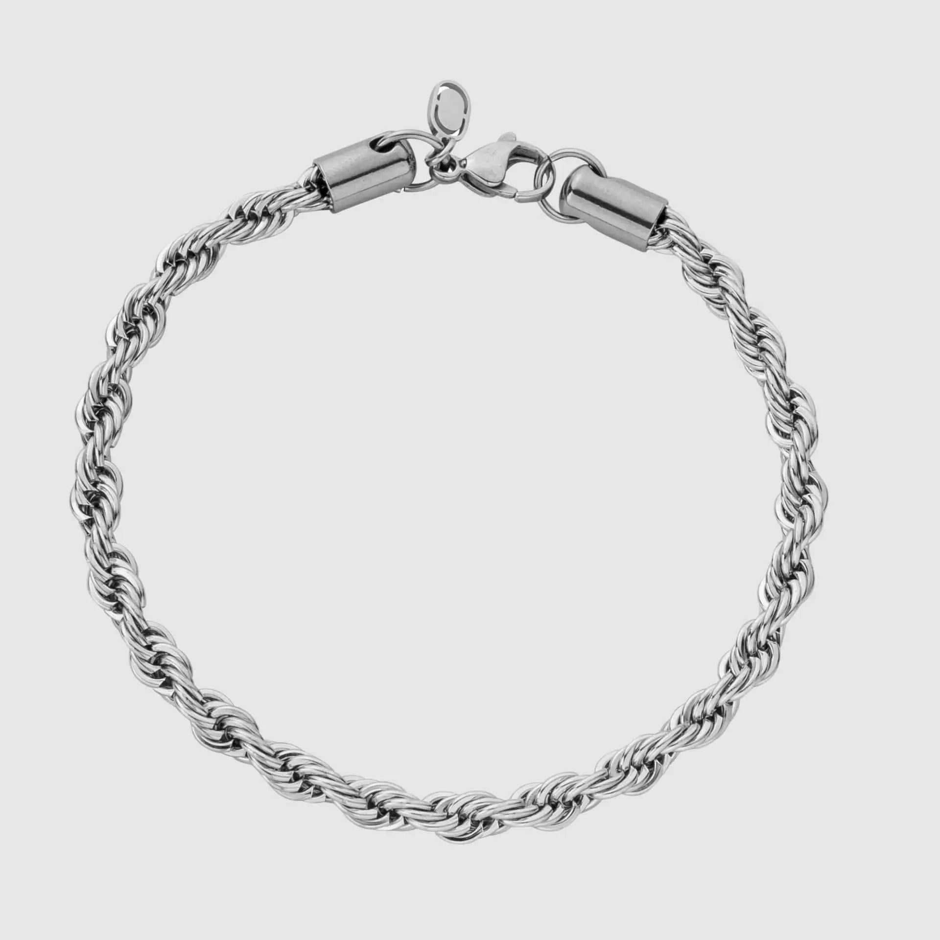 Rope Bracelet (Silver) 5mm -- DVVX CHAINS