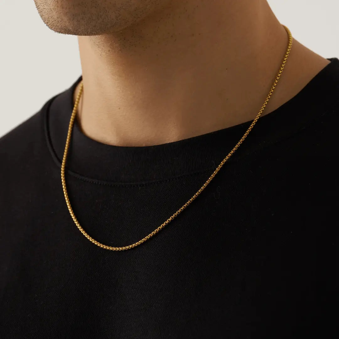 Round Box Chain (Gold) 2mm -- DVVX CHAINS