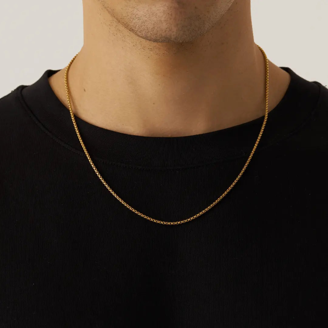 Round Box Chain (Gold) 2mm -- DVVX CHAINS