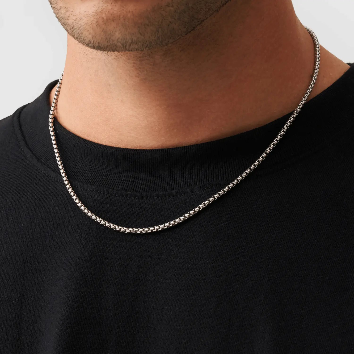 Round Box Chain (Silver) 3mm -- DVVX CHAINS