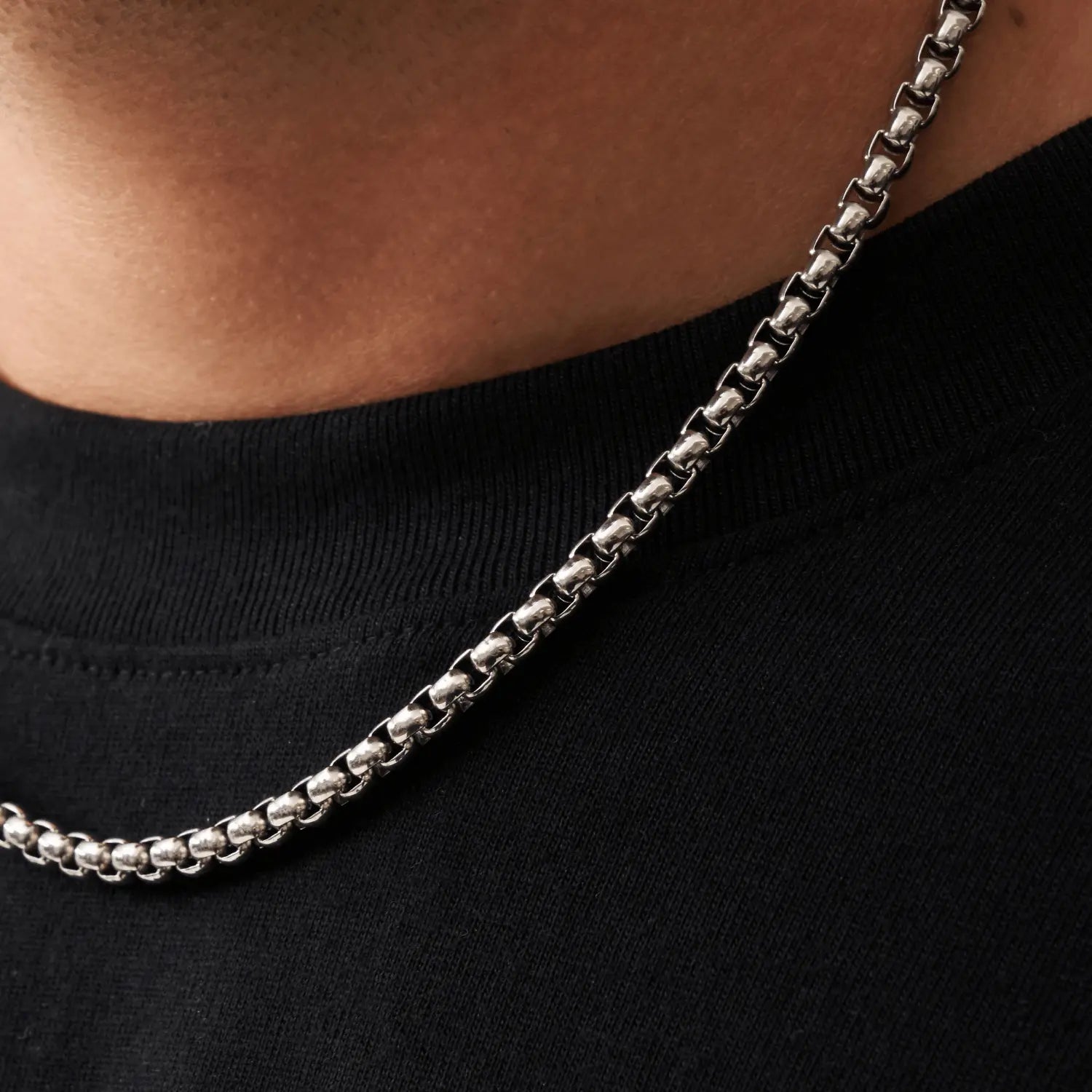 Round Box Chain (Silver) 5mm -- DVVX CHAINS