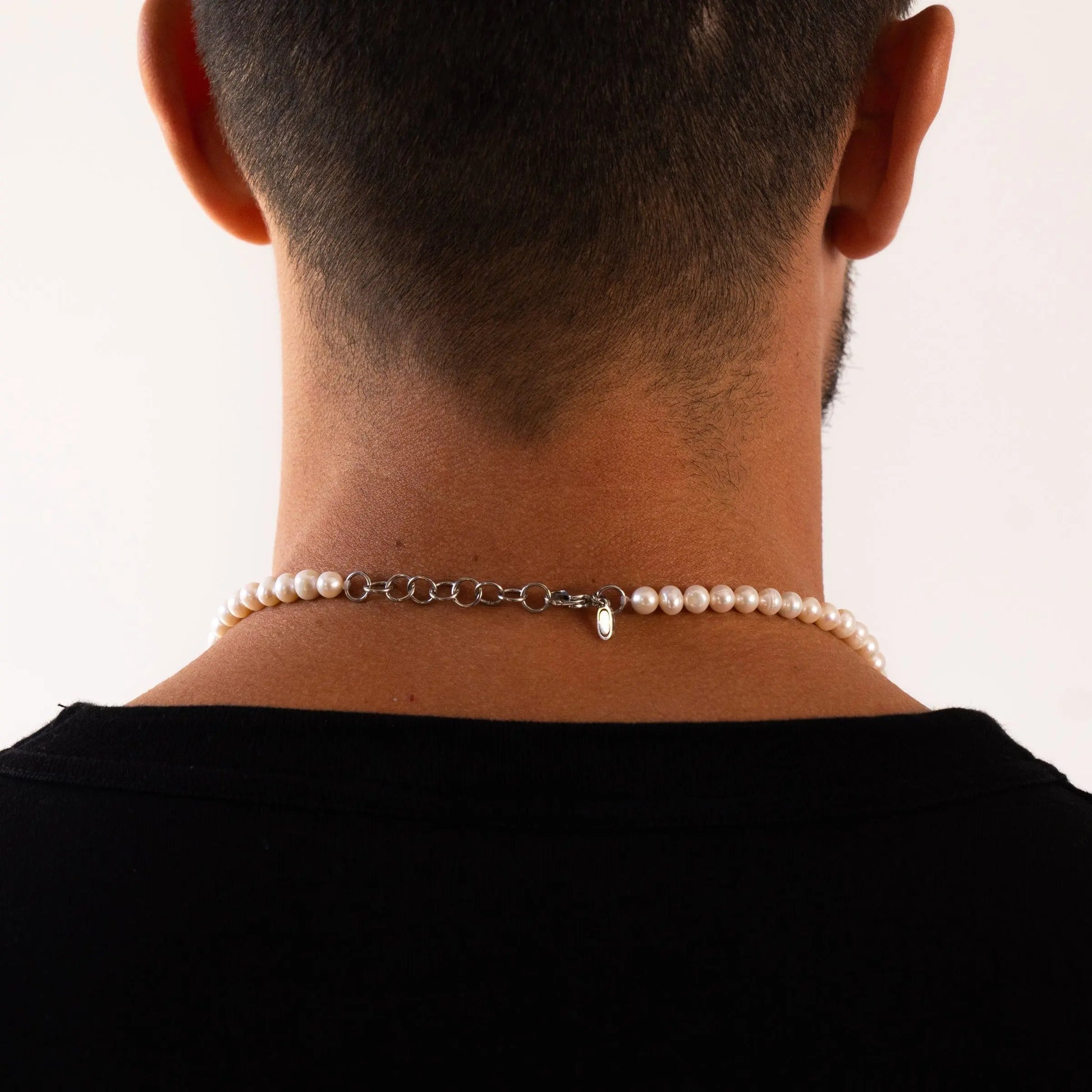 Rounded Real Pearl Necklace (Silver) -- DVVX CHAINS