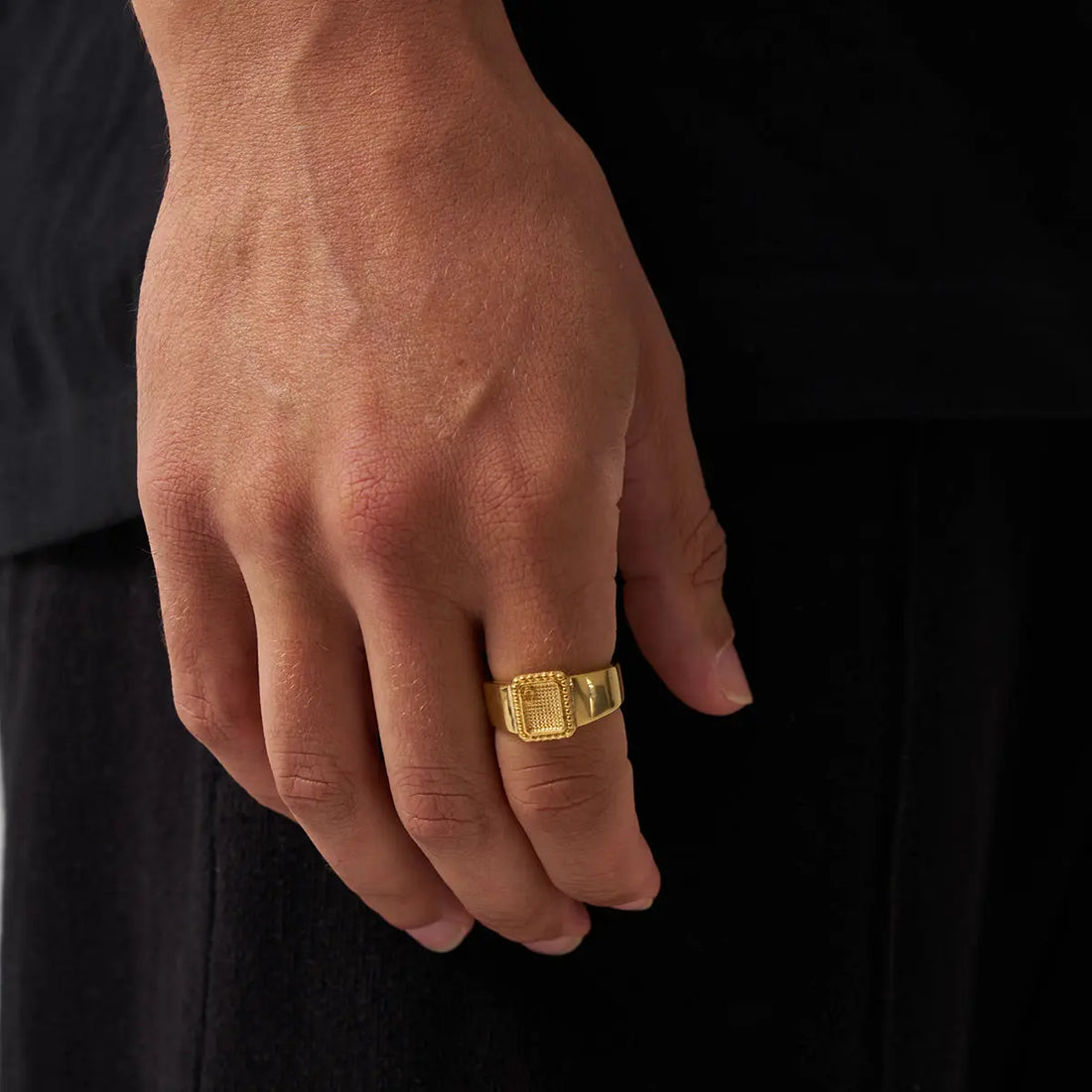 Royal Signet Ring (Gold) -- DVVX CHAINS