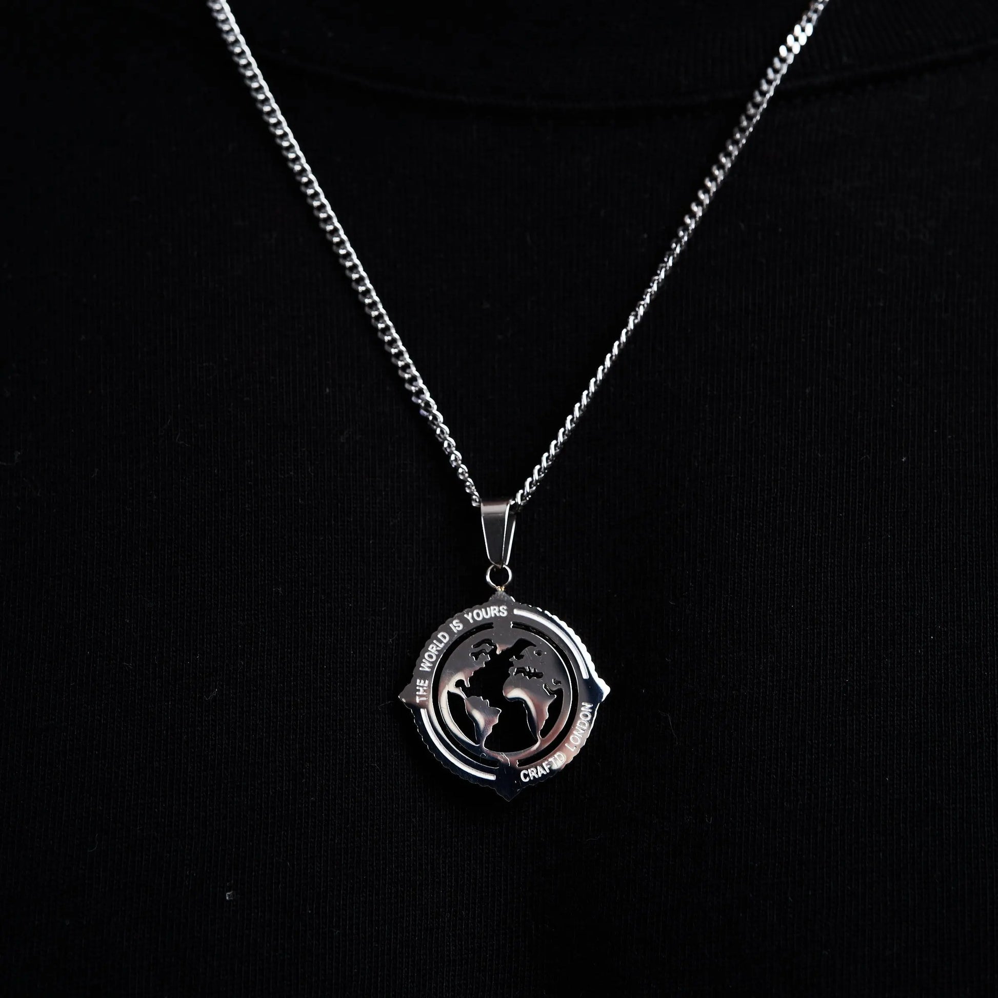 Silver Globe Pendant Necklace -- DVVX CHAINS