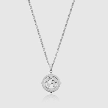 Silver Globe Pendant Necklace -- DVVX CHAINS