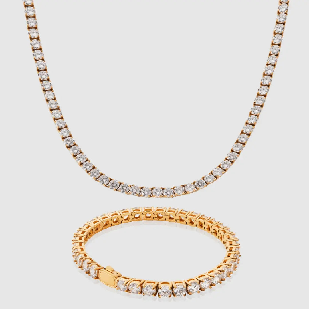 Tennis Set 5mm (Gold) -- DVVX CHAINS