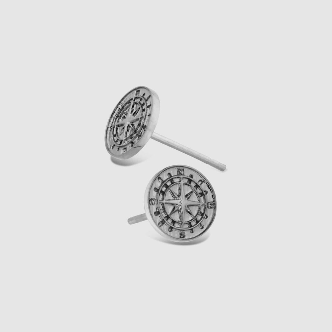 compass-earring-silver