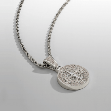 iced-compass-pendant-silver