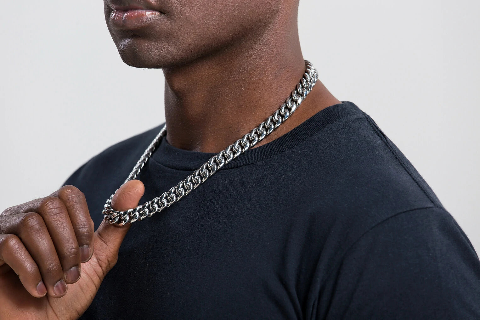 12mm Silver Cuban Link Chain MIXX CHAINS